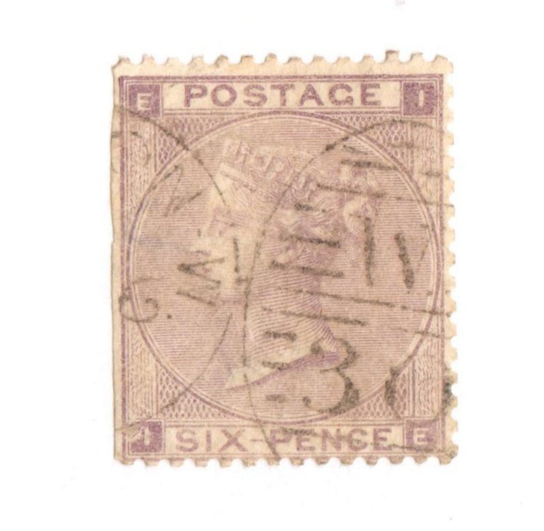 GREAT BRITAIN 1862 Victoria 1st 6d Lilac. Very light postmark W30 but spoiled by trimming down the left perfs. - 70401 - Used image 0