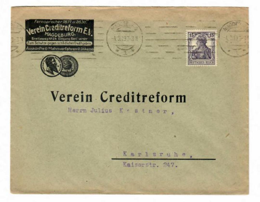 GERMANY 1917 Postal History Commercial cover from Magdeburg postmarked 4/9/17. - 30479 - PostalHist image 0