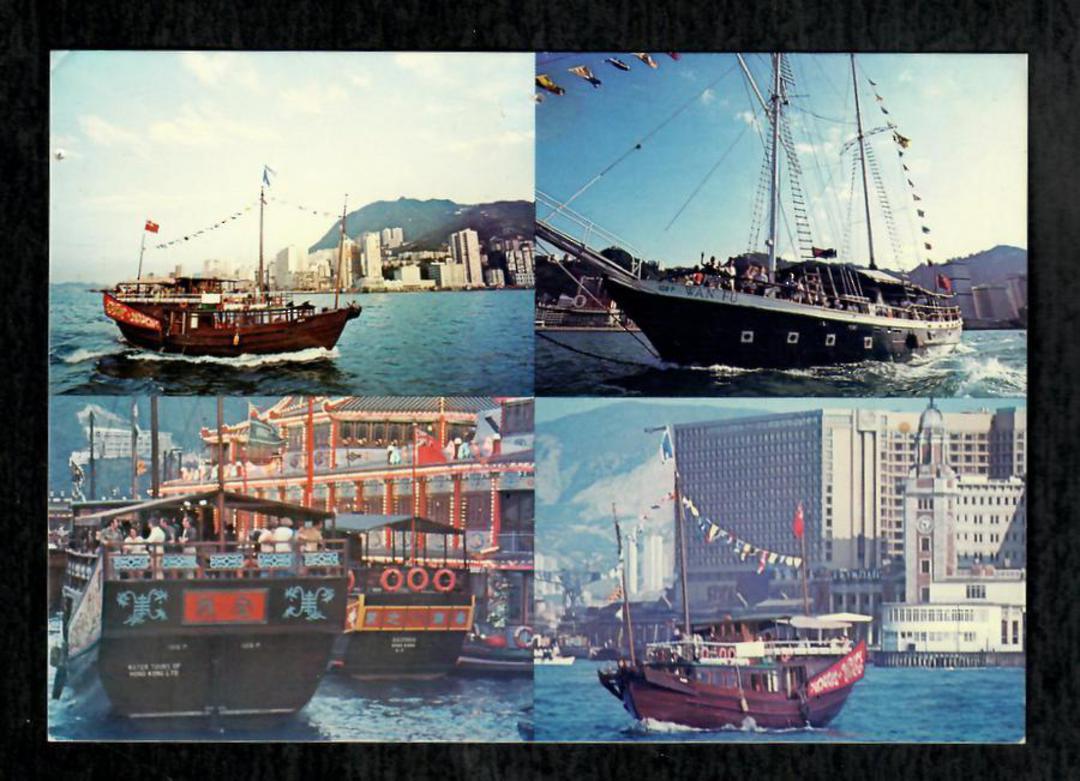 HONG KONG Modern Coloured Postcard of various small ships in the harbour. - 444871 - Postcard image 0