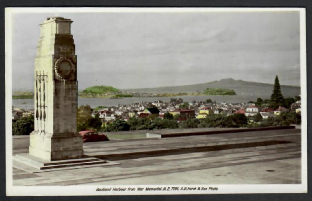 Coloured Real Photograph by A B Hurst & Son of Auckland from The War Memorial. - 45354 - Postcard image 0