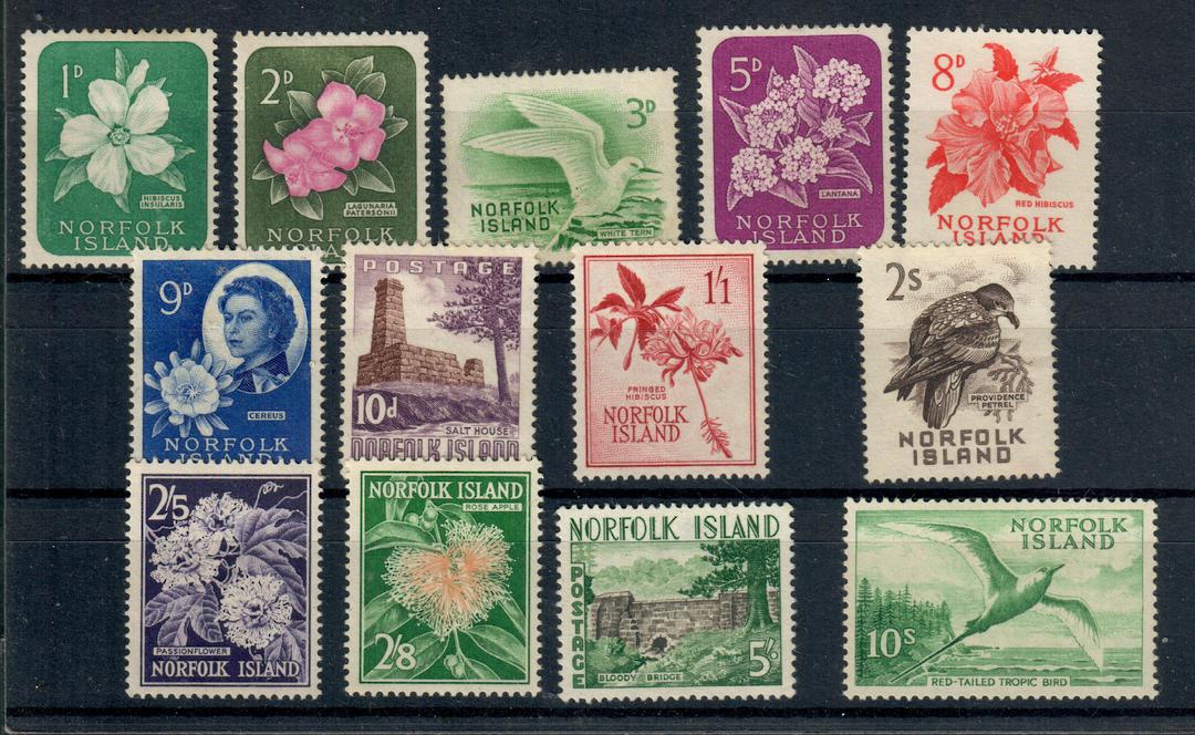 NORFOLK ISLAND 1960 Definitives. Set of 13. - 21068 - LHM image 0