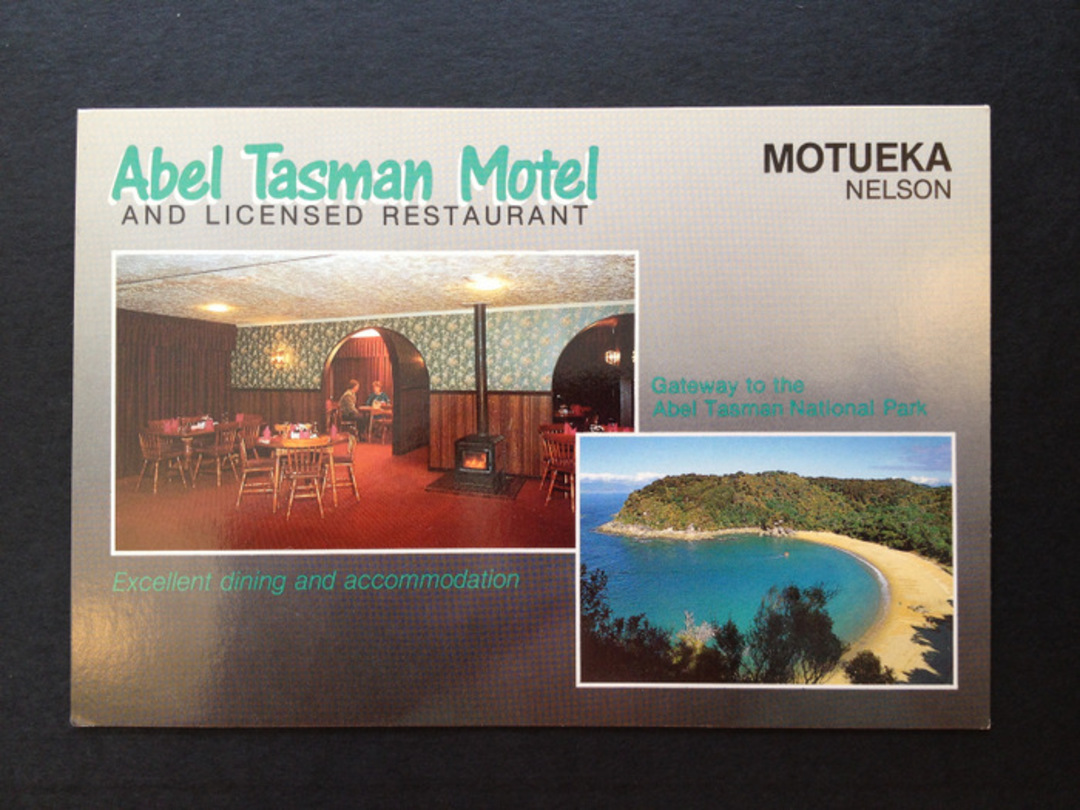 Modern Coloured Postcard by Logan of Abel Tasman Motel Motueka. - 442169 - Postcard image 0