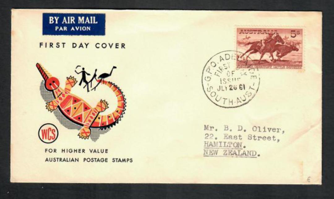 AUSTRALIA 1961 Definitive 5/- Red on first day cover. - 32268 - FDC image 0