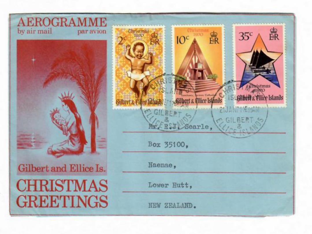 GILBERT & ELLICE ISLANDS 1968 Christmas Aerogramme. - 32196 - FDC image 0