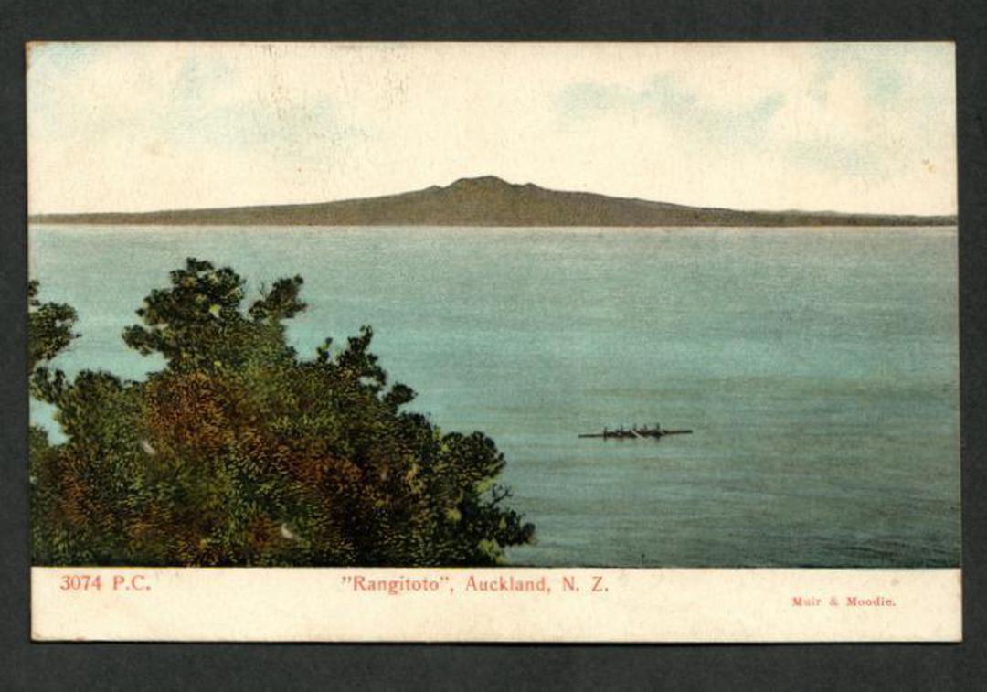 Coloured Postcard by Muir & Moodie of Rangitoto Auckland. - 45258 - Postcard image 0