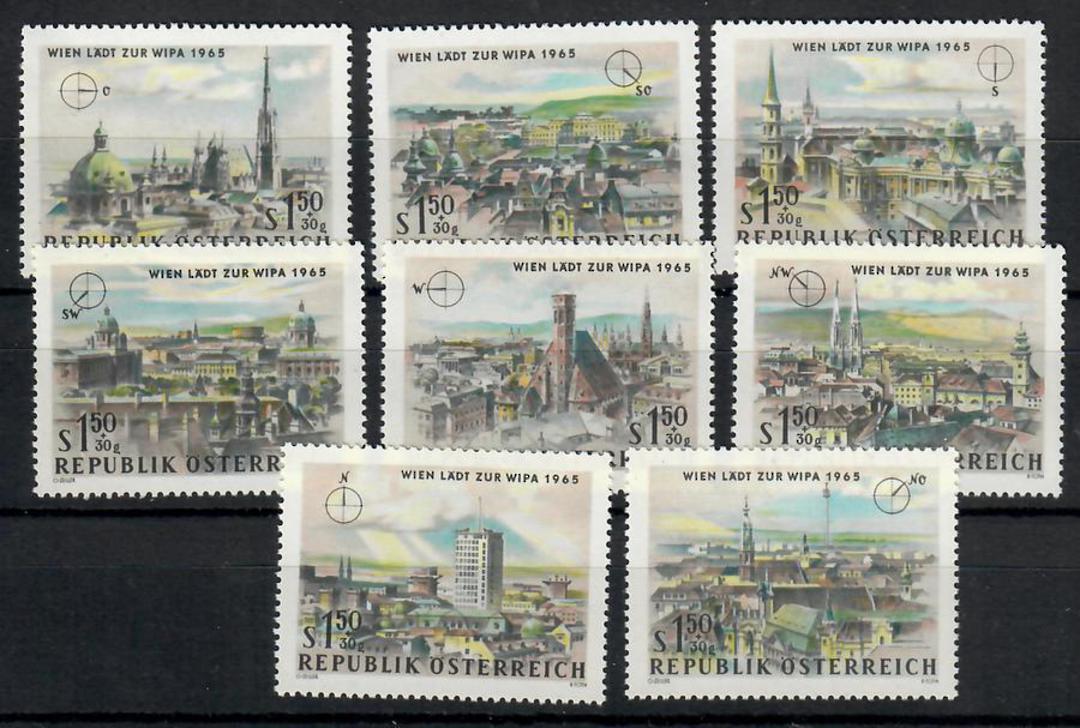 AUSTRIA 1964 WIPA International Stamp Exhibition. First series.  Set of 8. - 25533 - UHM image 0