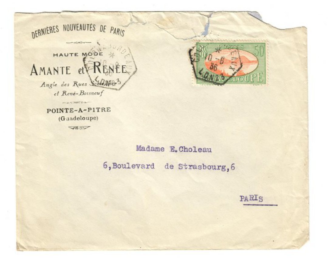 GUADELOUPE 1931 Letter from Pointe a Pitre to Paris. - 37618 - PostalHist image 0