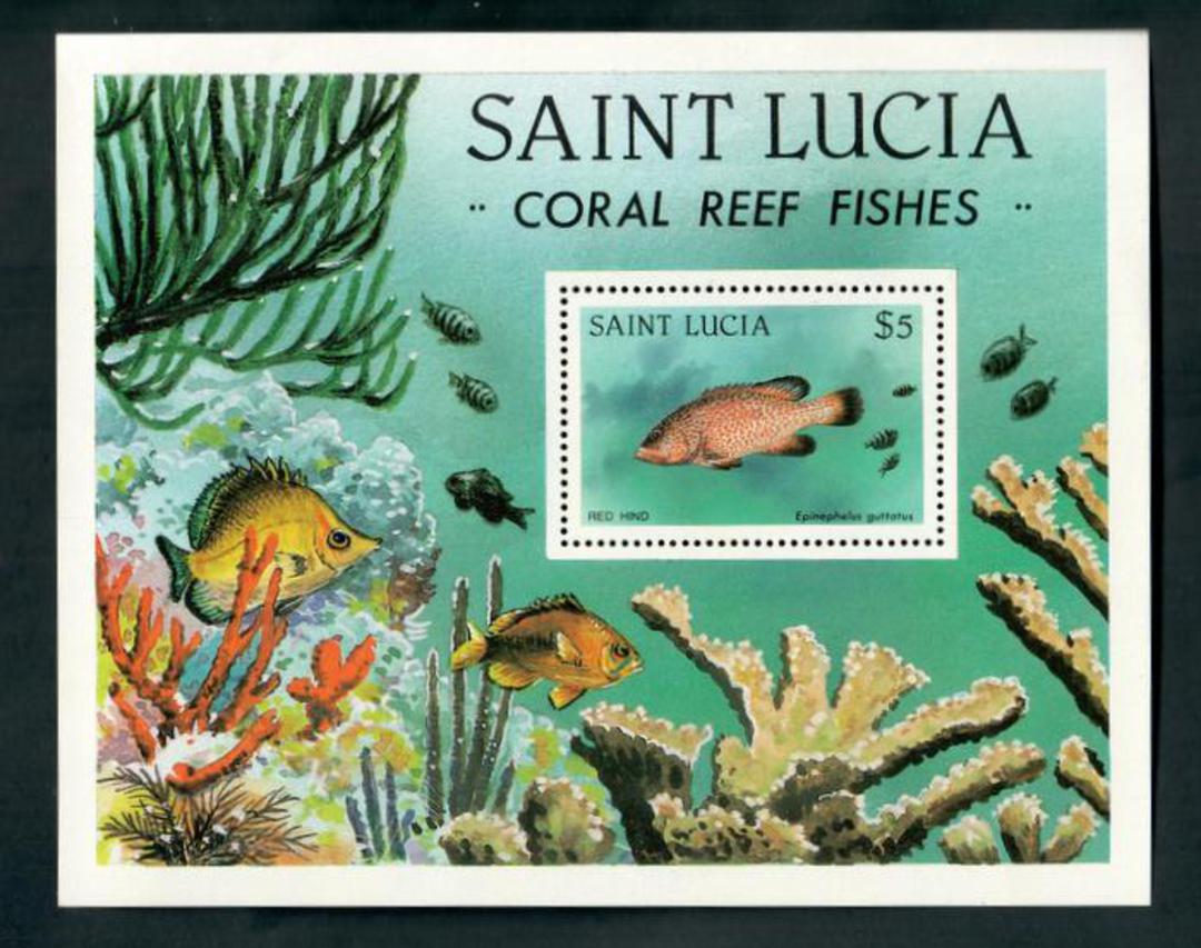 ST LUCIA 1983 Coral Reef Fish. Miniature sheet. - 52566 - UHM image 0