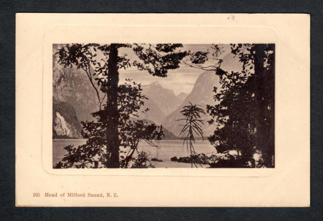 Real Photograph by Muir & Moodie of Head of Milford Sound. - 49838 - Postcard image 0