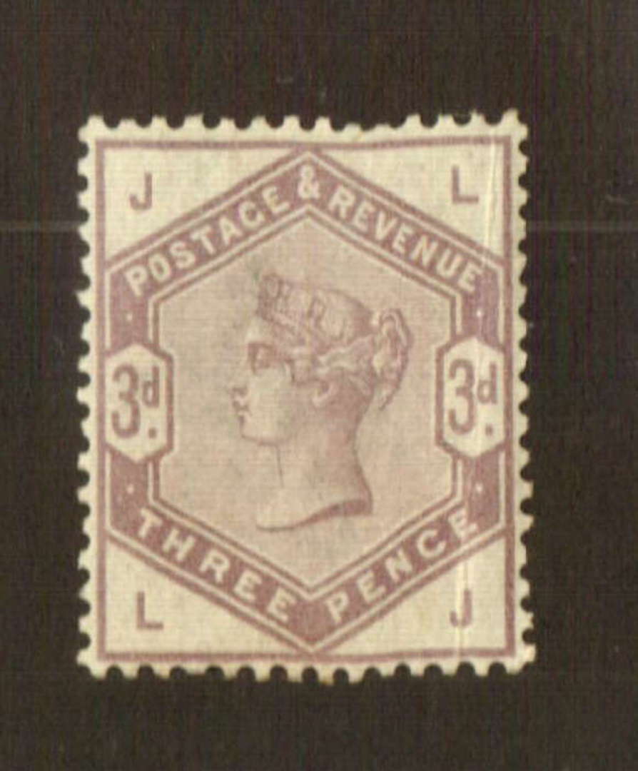 GREAT BRITAIN 1883 Victoria 1st Definitive 3d Lilac. Light crease. Not visable from the front except under magnification. - 7448 image 0