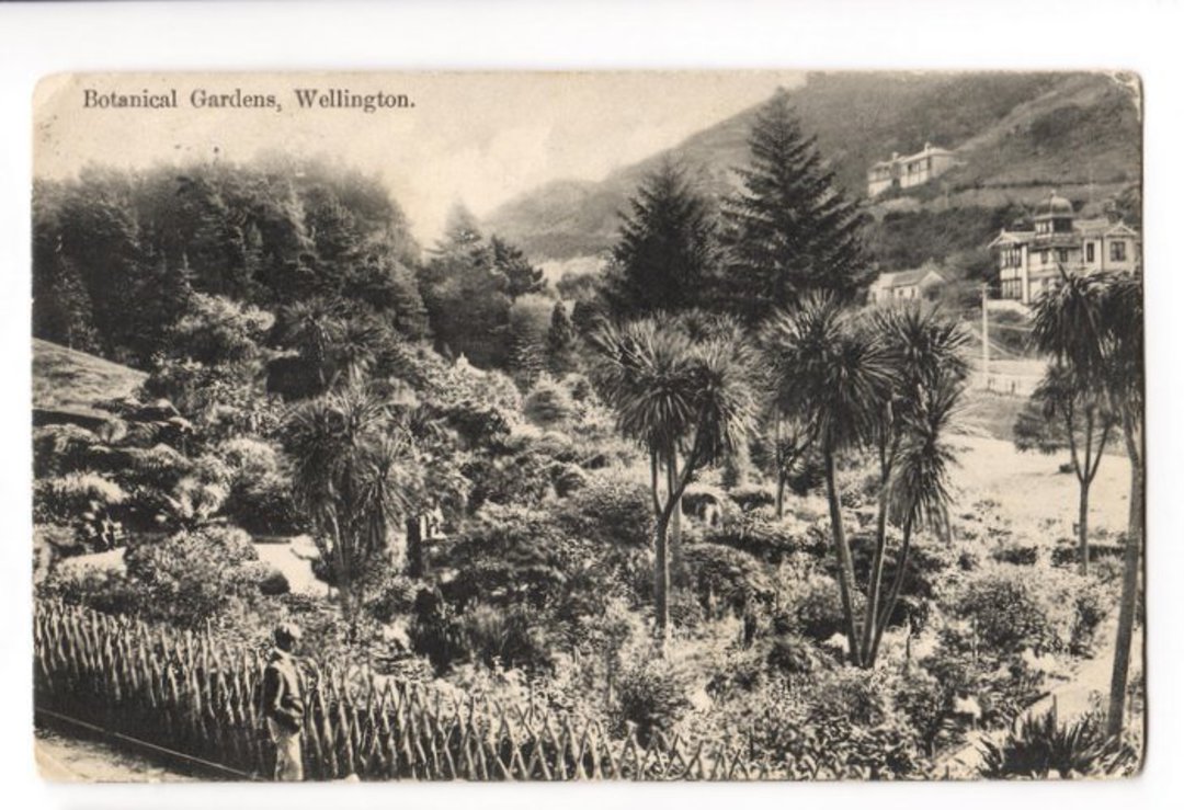 Postcard of Wellington. Botannical Gardens. Overpinted as a Christmas Card. - 47566 - Postcard image 0