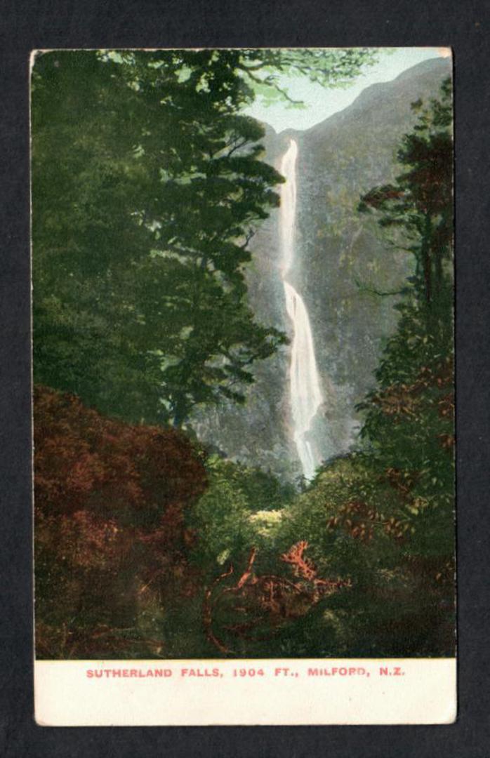 Coloured Postcard of Sutherland Falls. - 249806 - Postcard image 0