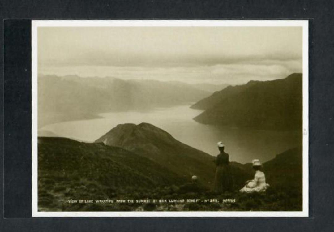 Lake Wakatipu from Ben Lomond Reprint of early postcard by Morris. - 449405 - Postcard image 0