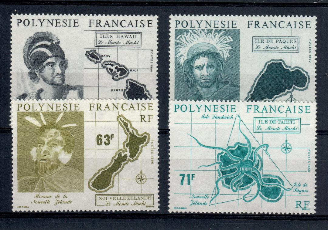 FRENCH POLYNESIA 1990 The Maori World. First series. Set of 4. - 20961 - UHM image 0