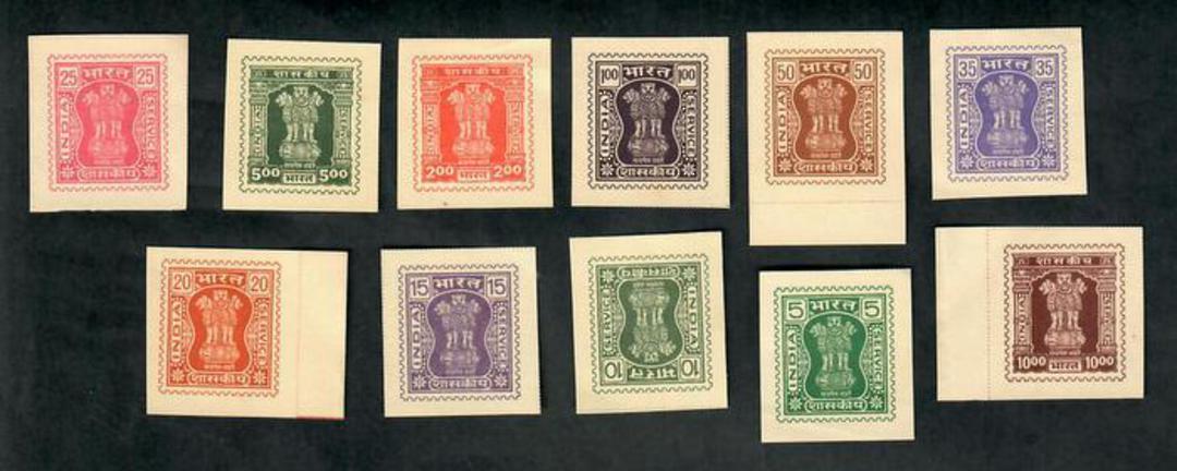 INDIA 1981 Officials on cream unwatermarked paper. Set of 11. - 20001 - UHM image 0