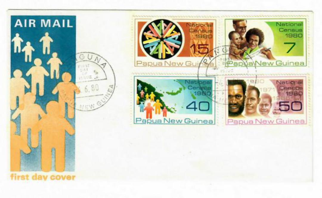 PAPUA NEW GUINEA 1980 National Census. Set of 4 on first day cover. - 32123 - FDC image 0