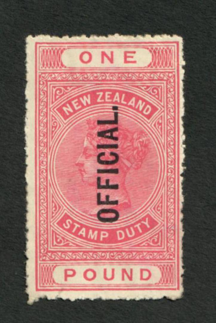 NEW ZEALAND 1882 Victoria 1st Long Type Official Â£1 Pink. - 71393 - LHM image 0