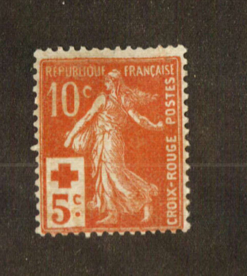 FRANCE 1914 Red Cross Fund 10c + 5c Brick-Red. - 74525 - MNG image 0