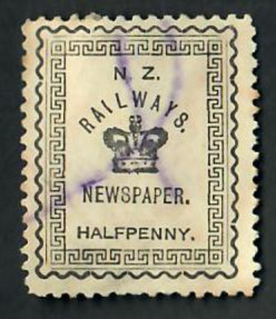 NEW ZEALAND 1890 New Zealand Railway Newspapers ½d Black. - 39160 - Used image 0