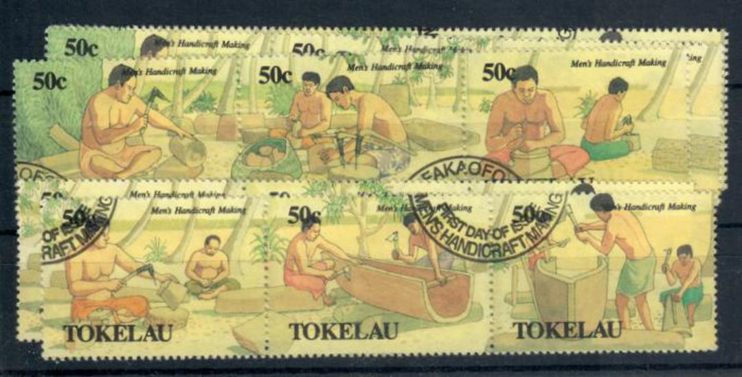 TOKELAU ISLANDS 1990 Mens Handicrafts. Set of 6. - 20430 - CTO image 0