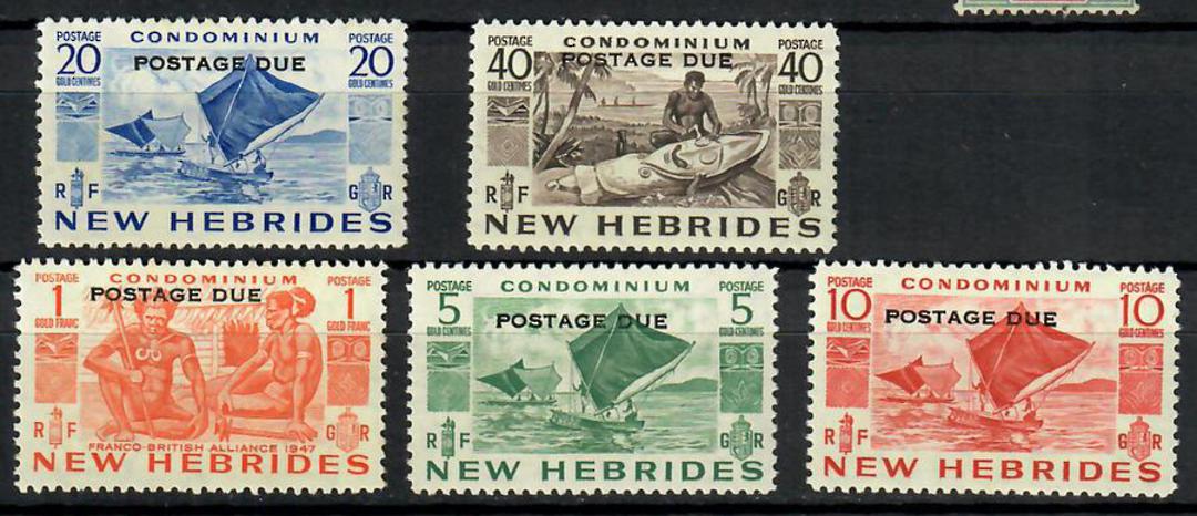 NEW HEBRIDES 1953 Postage Due. Set of 5. - 70526 - UHM image 0