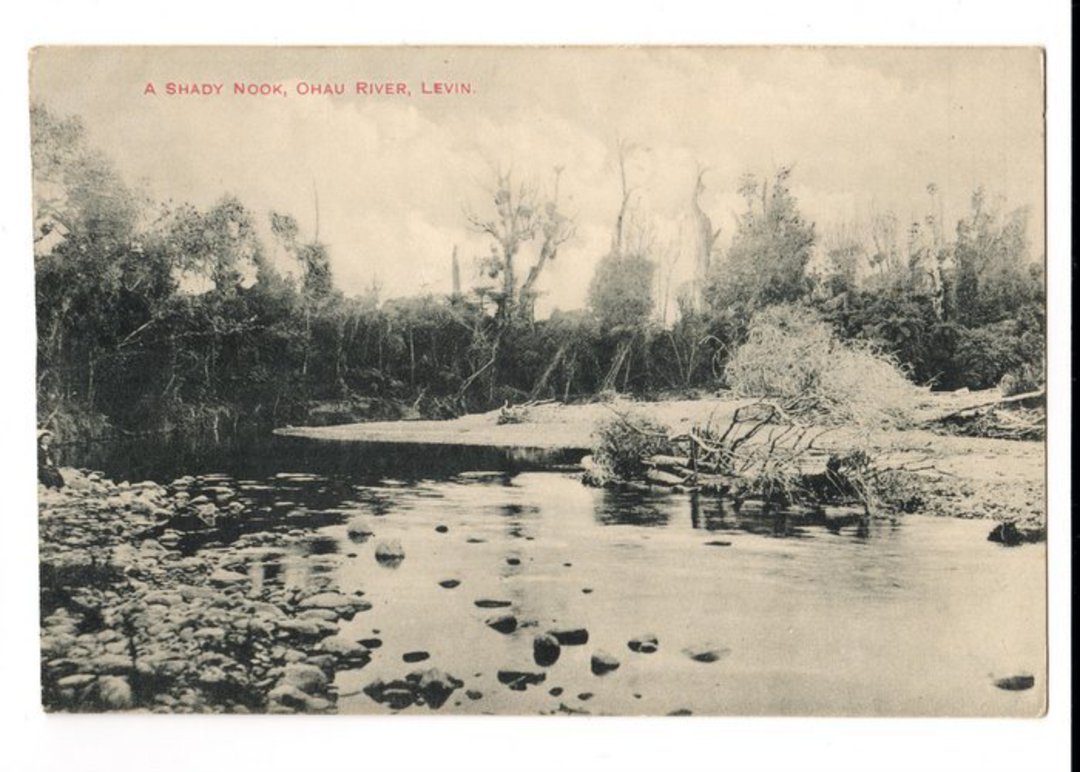 Postcard by Fenton of a shady nook Ohau River. - 69553 - Postcard image 0