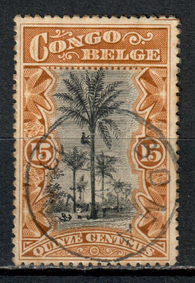 BELGIAN CONGO 1909 Definitive  15c Black and Ochre. - 7383 - FU image 0