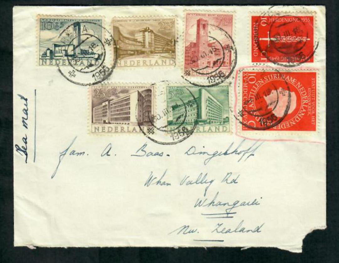NETHERLANDS 1956 Airmail Letter to New Zealand. - 31296 - PostalHist image 0