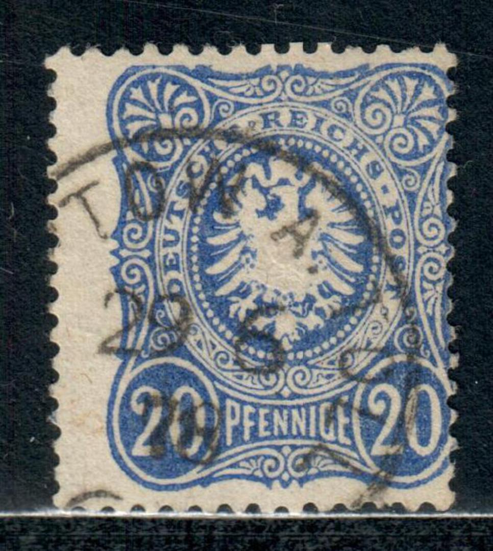 GERMANY 1875 20pf Blue. Pfennige. Expertising marks on the reverse. - 71485 - FU image 0