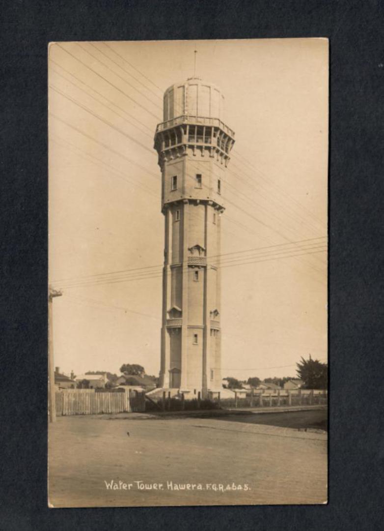 Real Photograph by Radcliffe of Water Tower Hawera. - 46953 - Postcard image 0
