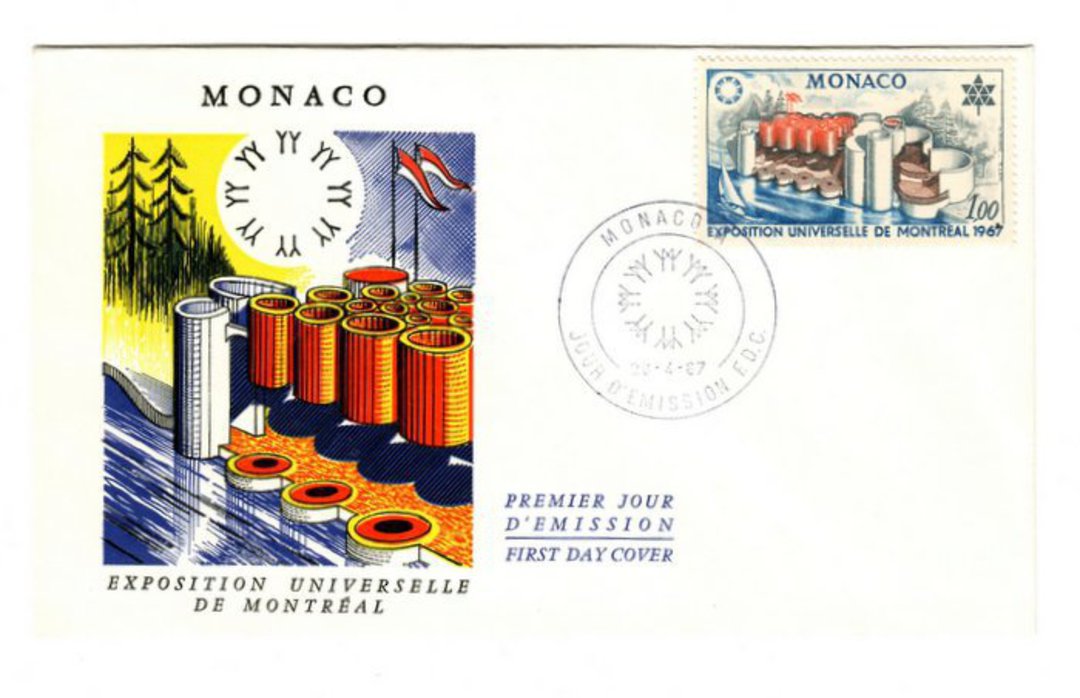 MONACO 1967 InternationalExposition on first day cover. - 37850 - PostalHist image 0