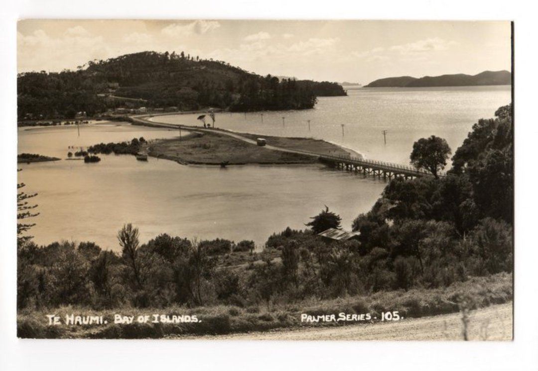 Real Photograph by T G Palmer & Son of Te Haumi Bay of Islands. - 44914 - image 0