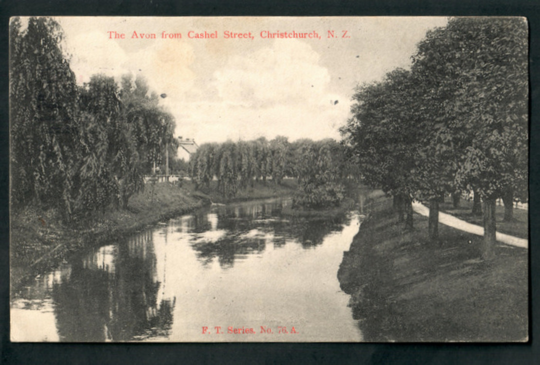 Postcard of Avon from Cashel Street Bridge. - 48455 - Postcard image 0