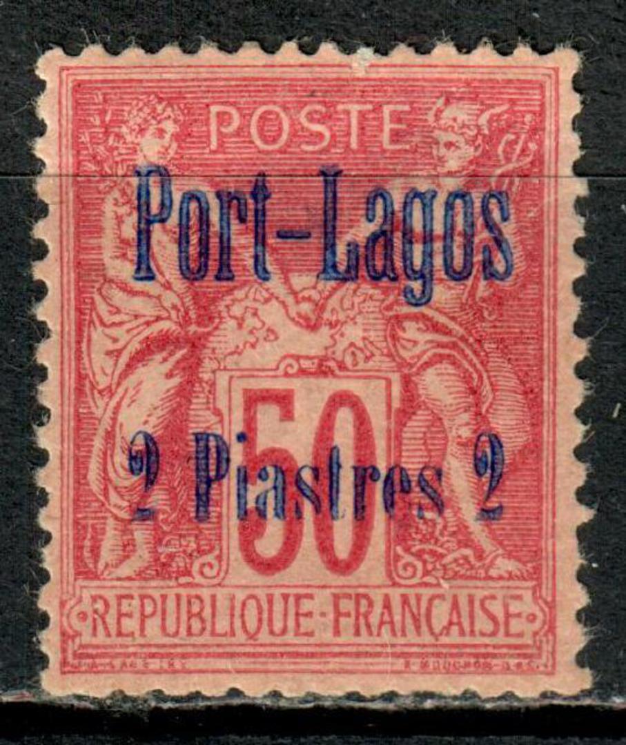 FRENCH POST OFFICES IN THE TURKISH EMPIRE PORT LAGOS 1893 Definitive 2pi on 50c Rose. - 73738 - Mint image 0
