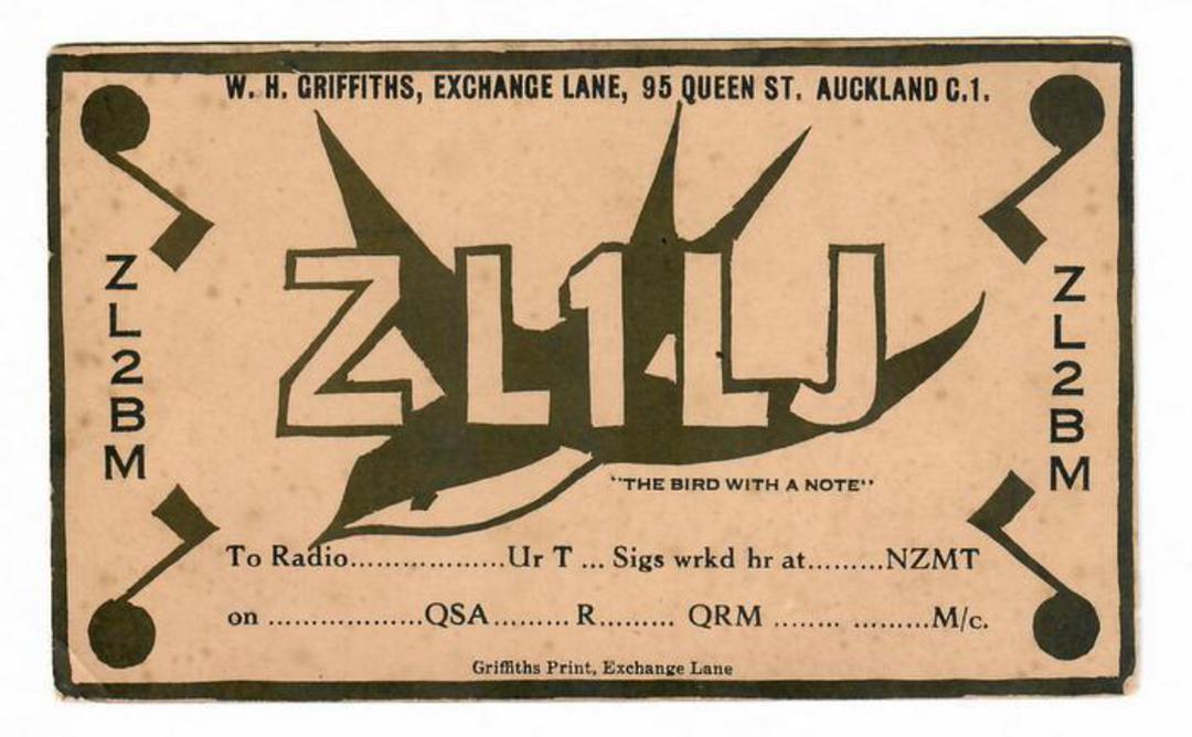 NEW ZEALAND QSL card ZL1LJ. - 31133 - Postcard image 0