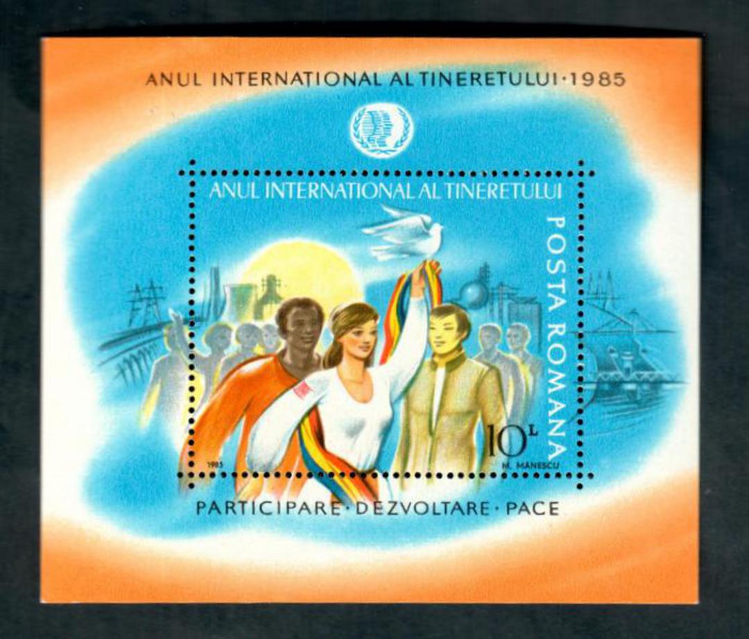 RUMANIA 1985 International Youth Year miniature sheet. - 50362 - UHM image 0