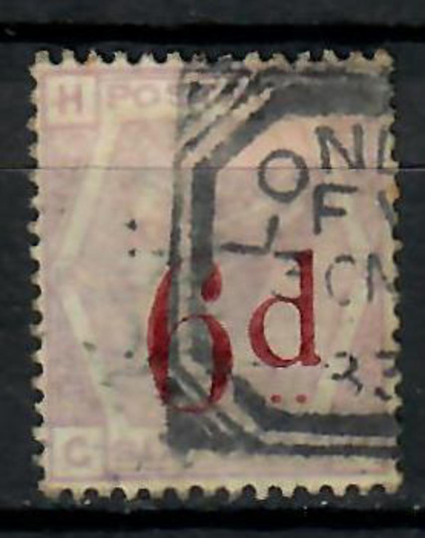 GREAT BRITAIN 1883 6d on 6d Lilac. Plate 18. Squared octagon cancel LOND. Letters HCCH. - 70598 - Used image 0