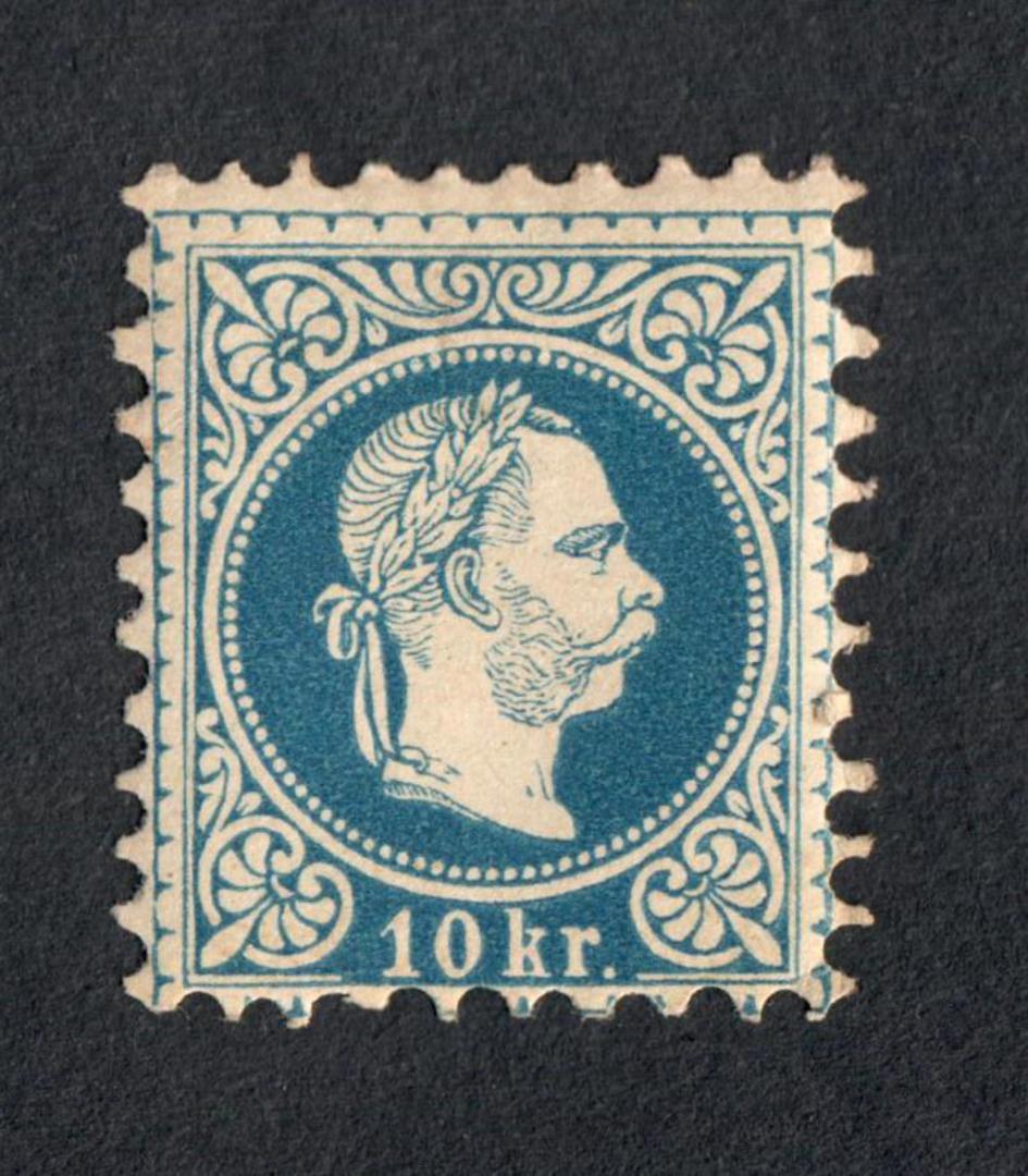 AUSTRIA_HUNGARY 1867 Definitive 10kBlue. Fine copy except for hinge remains. - 75558 - Mint image 0