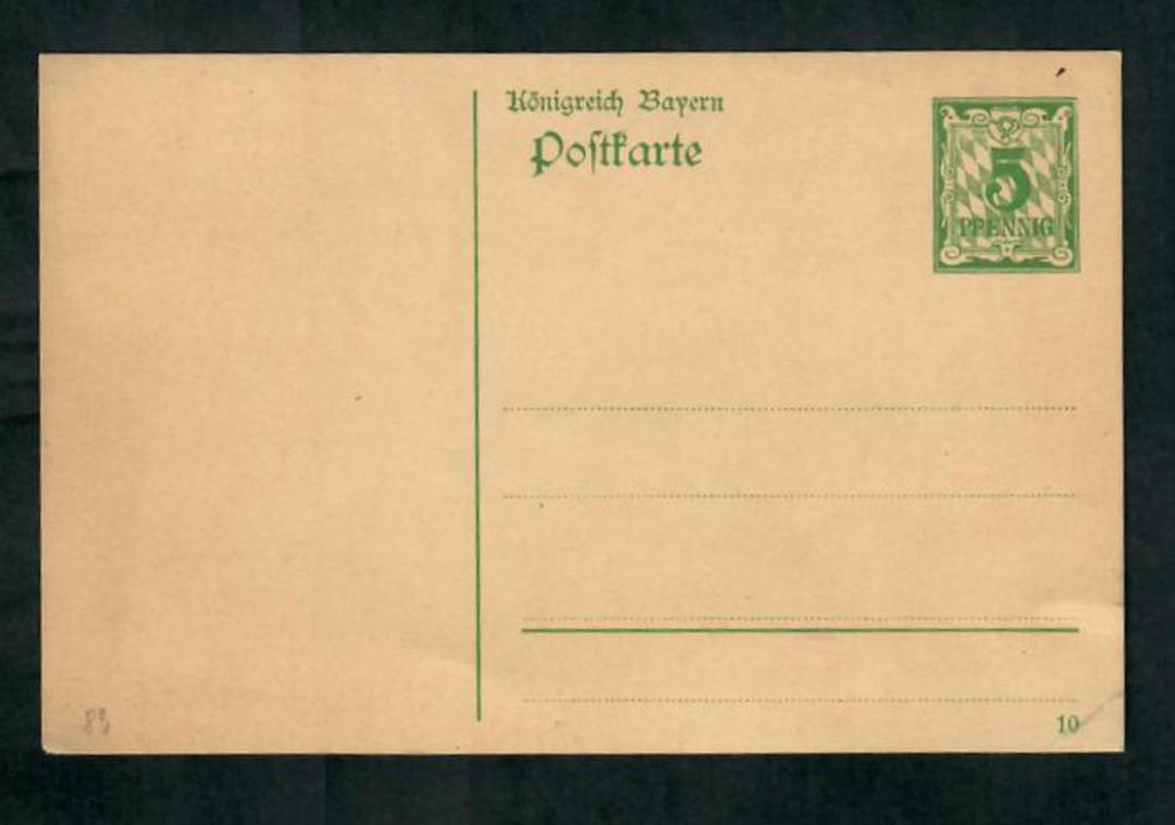 BAVARIA 1906 Postcard 5pf Green in mint condition. From the collection of H Pies-Lintz. - 31313 - PostalHist image 0