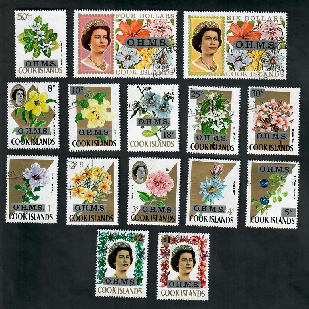 COOK ISLANDS 1975 Official. Set of 15. This set was not sold in mint condition. - 21738 - VFU image 0