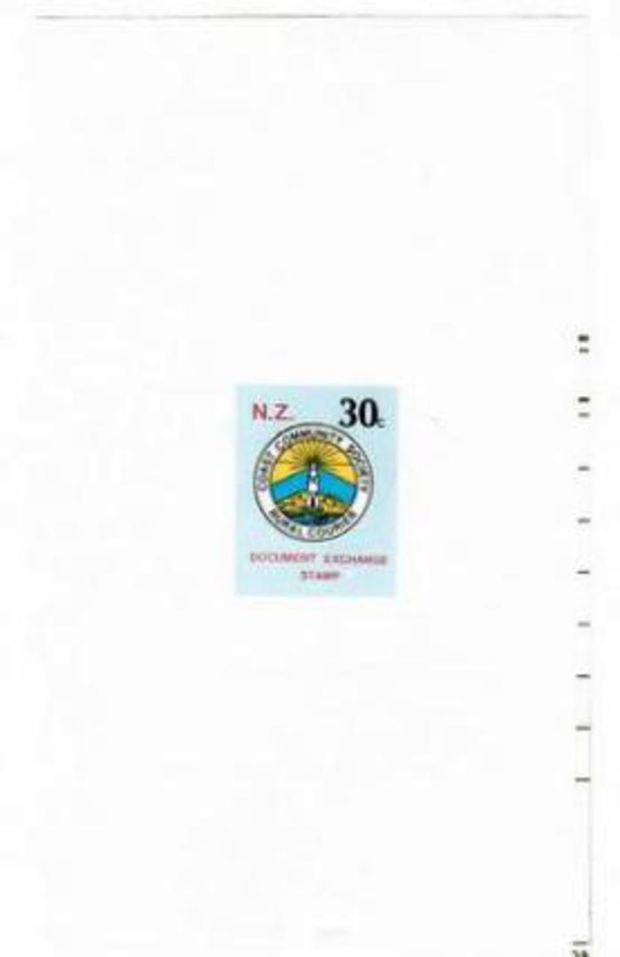 NEW ZEALAND Document Exchange Stamp. Pirongia Rural Courier 30c Red. Proof. - 52082 - UHM image 0
