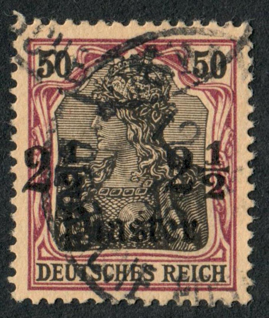 GERMAN POST OFFICES IN TURKISH EMPIRE 1905 Definitive 2Â½p on 50pf Black and Purple on Buff. - 76043 - FU image 0