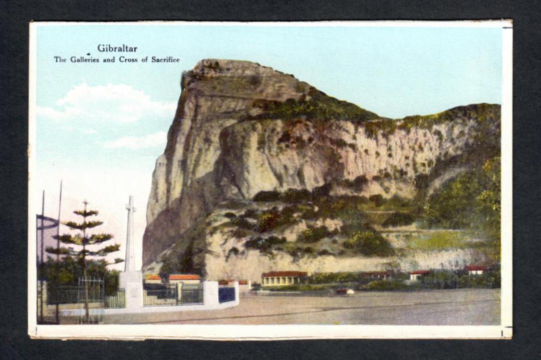 GIBRALTAR Coloured postcard of The galleries and Cross of Sacrifice. - 42600 - Postcard image 0