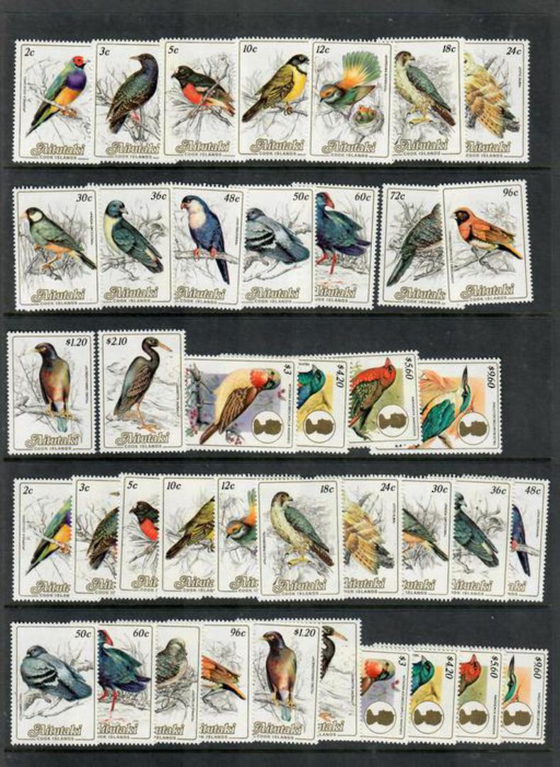 AITUTAKI 1984 Birds Second series. Set of 20. - 50826 - UHM image 0