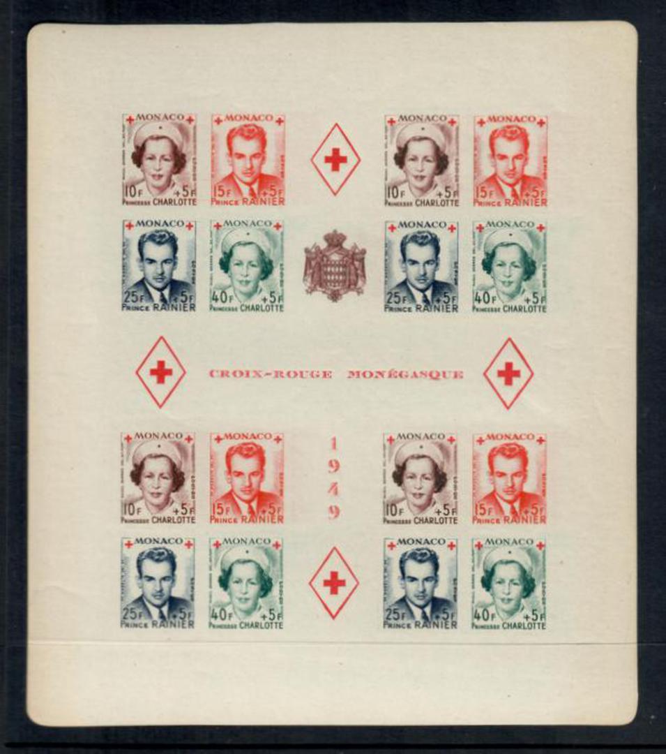 MONACO 1949 Red Cross. Sheet of 16. Imperf. - 50030 image 0