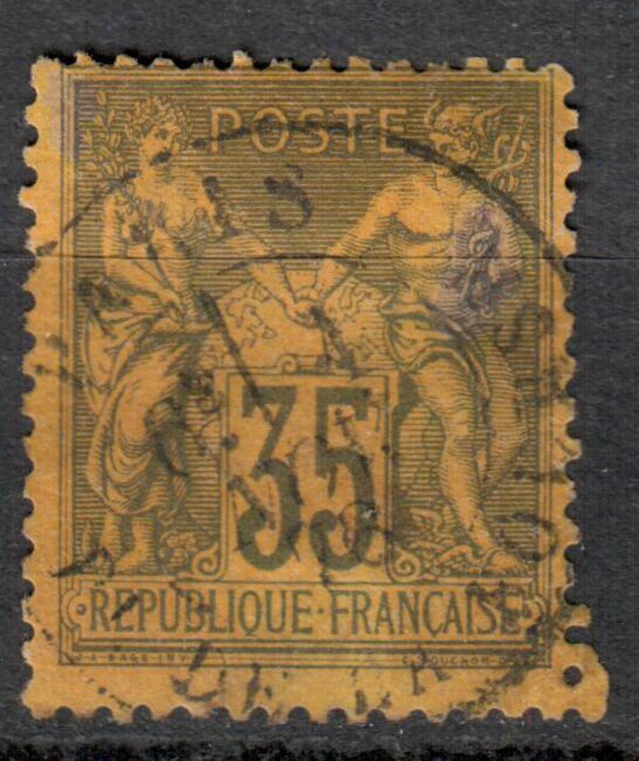 FRANCE 1877 Definitive 35c Deep Brown on yellow. Fine stamp. - 76236 - FU image 0