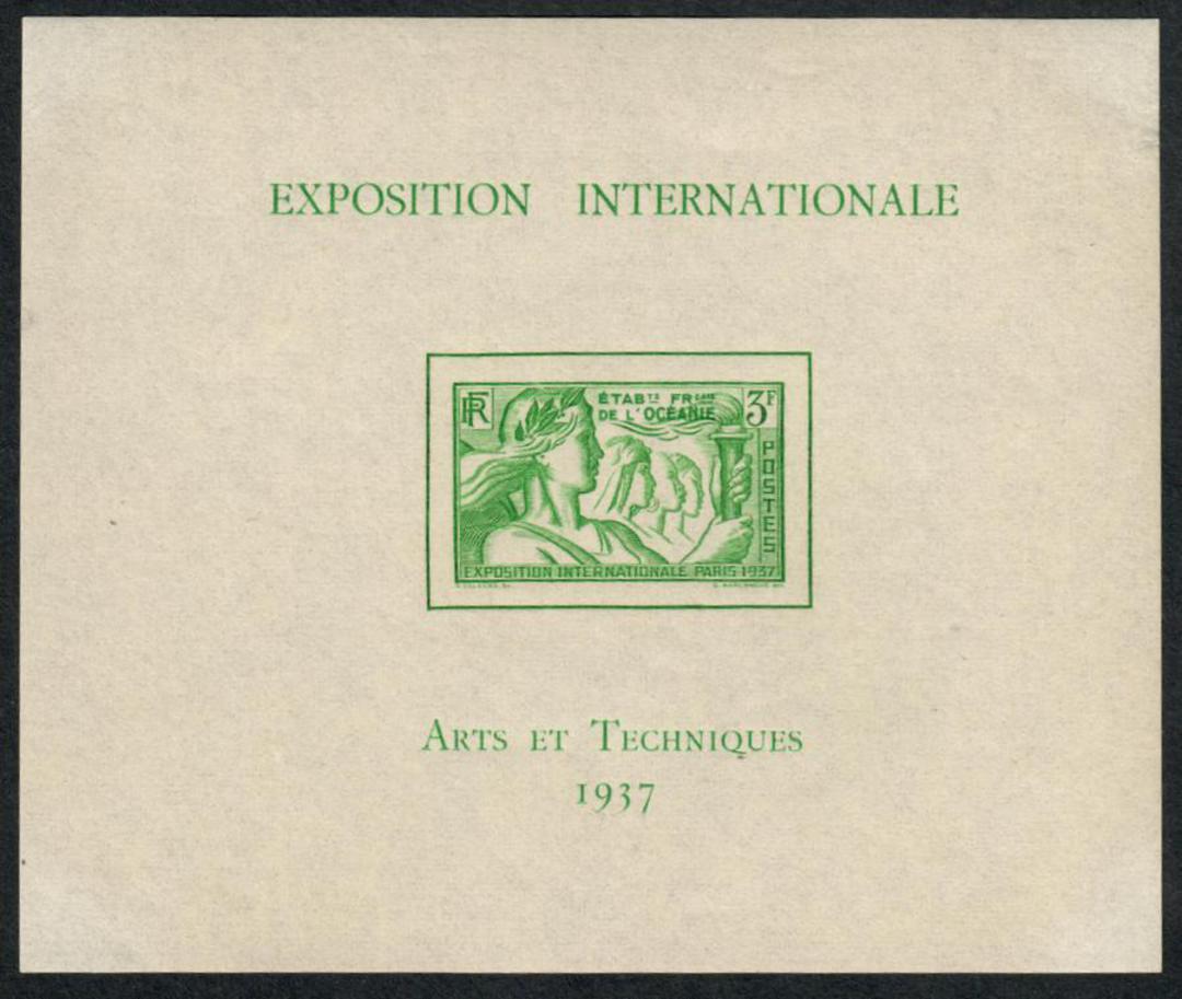 FRENCH OCEANIC SETTLEMENTS 1937 International  Exhibition. Miniature sheet. Very fine never hinged. - 51723 - UHM image 0