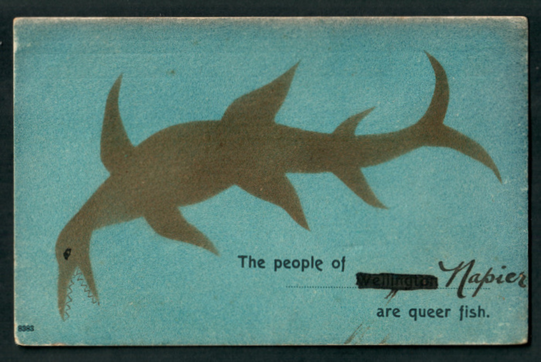 Postcard by Cynicus. The people of XXXX Napier are queer fish. - 47933 - Postcard image 0