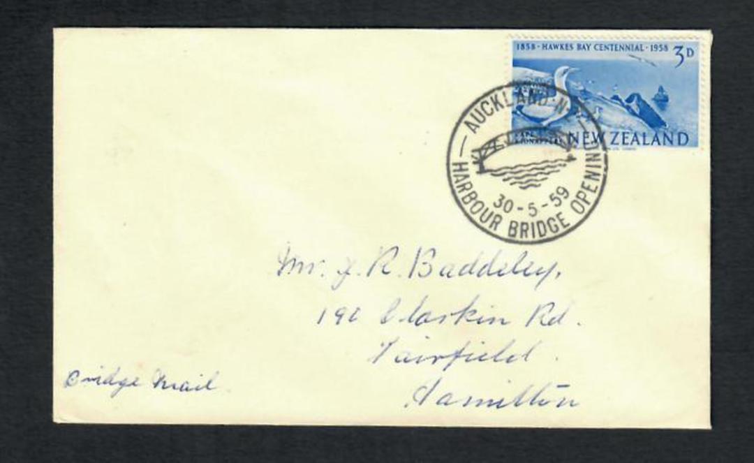NEW ZEALAND 1959 Opening of the Auckland Harbour Bridge. Special Postmark. - 31503 - FDC image 0