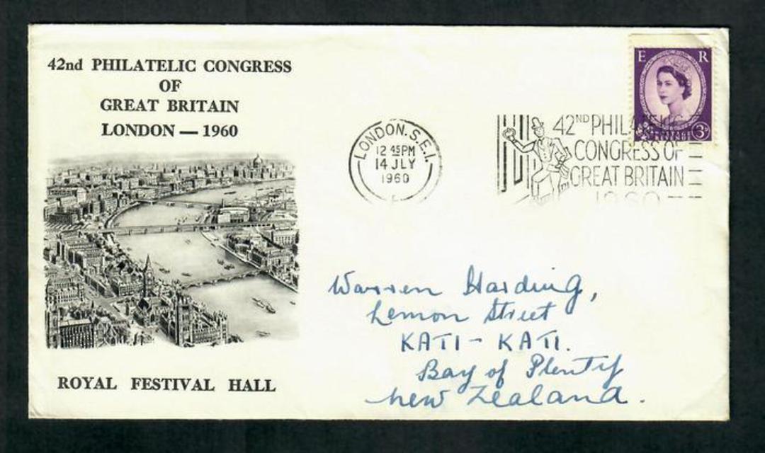 GREAT BRITAIN 1960 42nd Philatelic Congress. Special Postmark on cover. - 31713 - Postmark image 0
